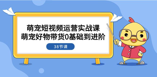 (7915期)萌宠·短视频运营实战课:萌宠好物带货0基础到进阶(38节课)