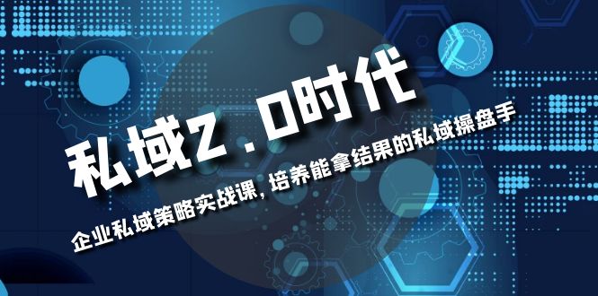 (8291期)私域-2.0时代:企业私域策略实战课,培养能拿结果的私域操盘手