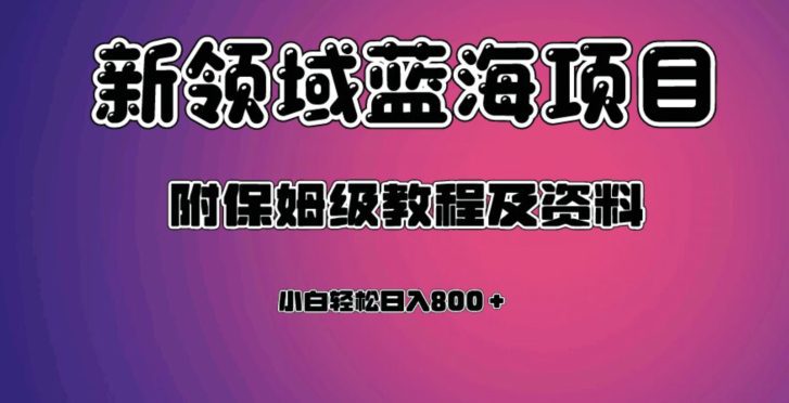 虚拟资源蓝海领域新项目,轻松日入800+,附保姆级教程及资料