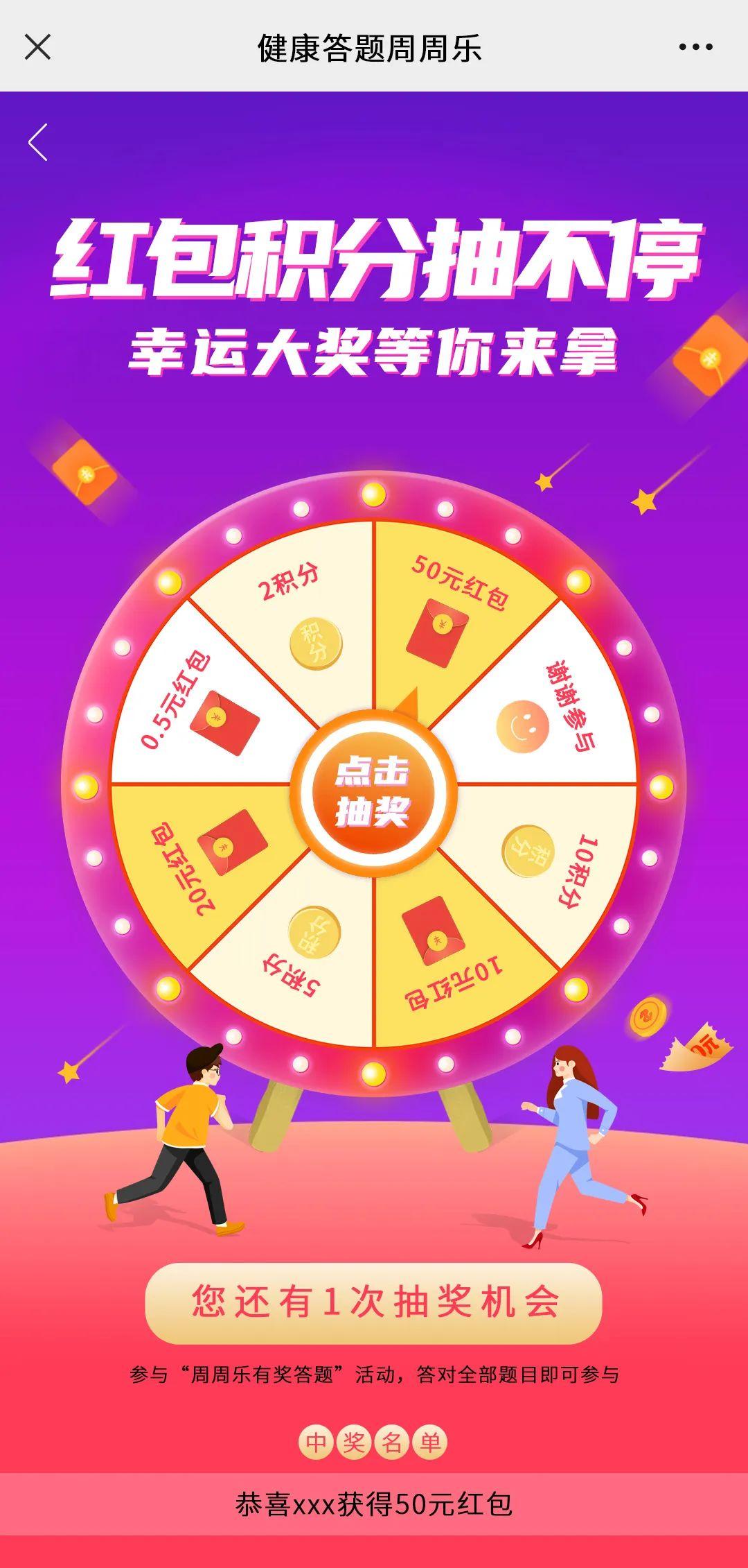 每周五“健康答题周周乐”邀您赢红包!