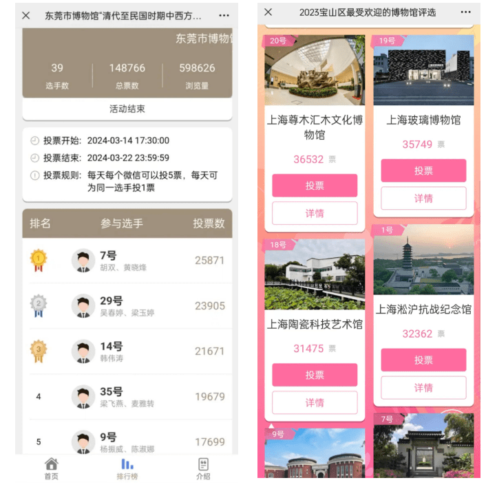 【最新】专业微信投票评选活动制作案例展示!