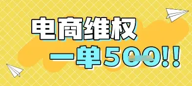 电商维权项目,会网购,一部手机即可操做,一单5张