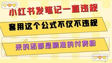 小红书发笔记一直违规,套用这个公式不仅不违规,来的还都是精准的付费粉-创业猫 小红书发笔记一直违规,套用这个公式不仅不违规,来的还都是精准的付费粉