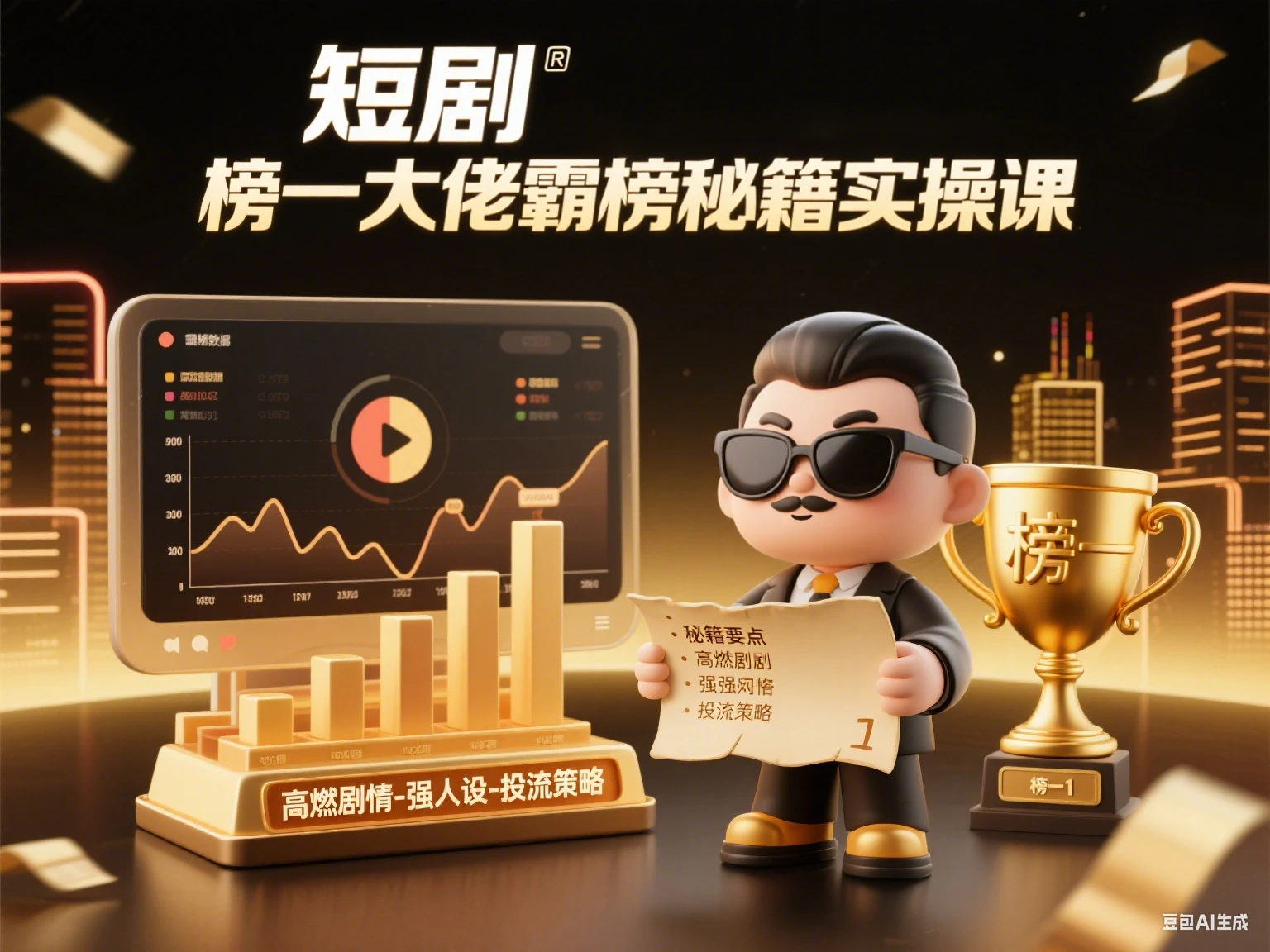短剧 榜一大佬霸榜秘籍实操课-创业猫 短剧 榜一大佬霸榜秘籍实操课