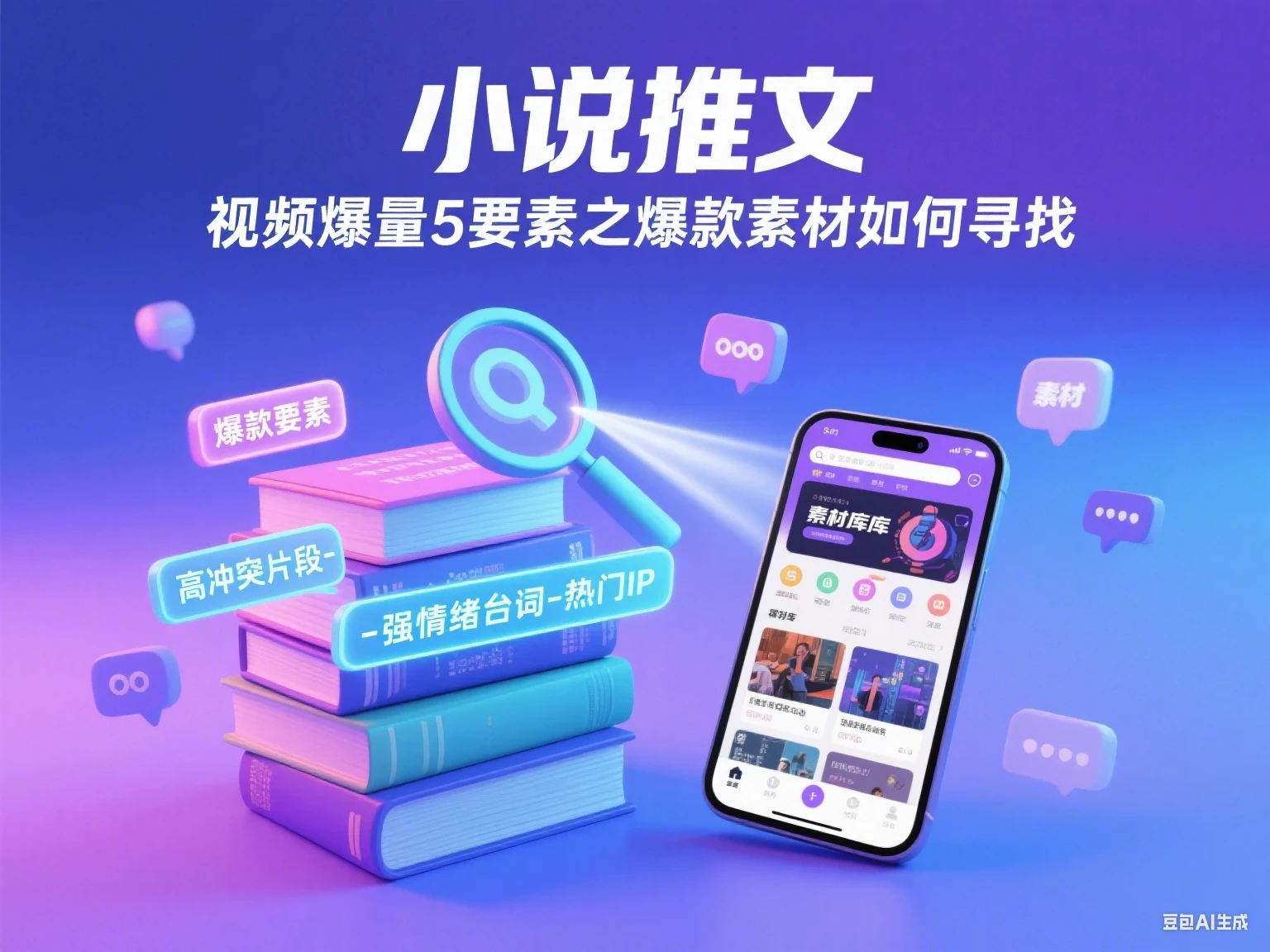 小说推文 视频爆量5要素之爆款素材如何寻找-创业猫 小说推文 视频爆量5要素之爆款素材如何寻找