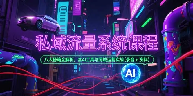 私域流量系统课程,八大秘籍全解析,含AI工具与同城运营实战(录音+资料