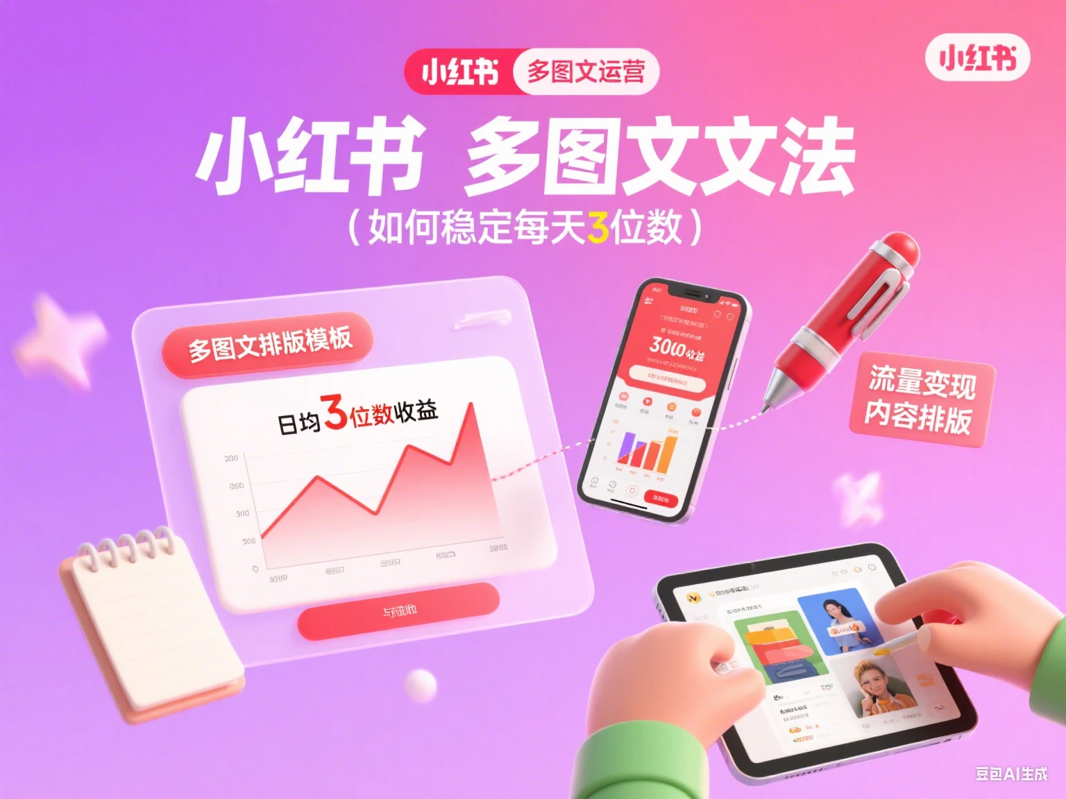 小红书 多图文文法(如何稳定每天3位数)-创业猫 小红书 多图文文法(如何稳定每天3位数)
