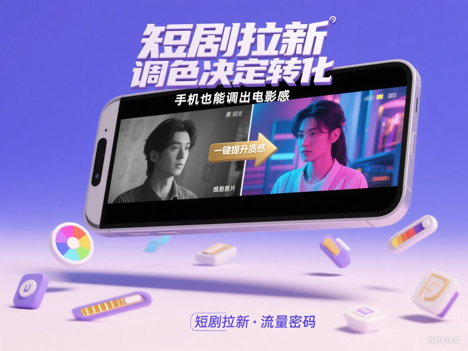 短剧拉新 视频调色实操课-创业猫 短剧拉新 视频调色实操课