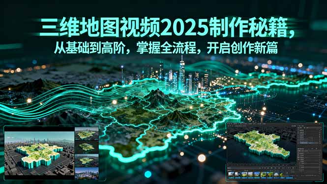 【精】三维地图视频2025制作秘籍,从基础到高阶,掌握全流程,开启创作新篇-创业猫 【精】三维地图视频2025制作秘籍,从基础到高阶,掌握全流程,开启创作新篇