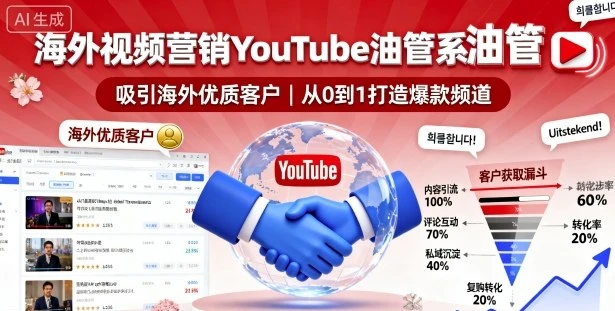 【精】海外视频营销YouTube油管系列课程,吸引海外优质客户-创业猫 【精】海外视频营销YouTube油管系列课程,吸引海外优质客户
