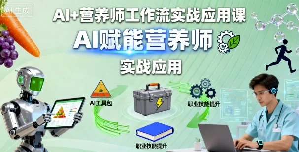 【精】AI+营养师工作流实战应用课,AI赋能营养师-创业猫 【精】AI+营养师工作流实战应用课,AI赋能营养师