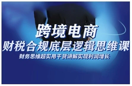 【精】跨境电商财稅合规底层逻辑思维课,财务思维超实用于货讲解实现利润增长-创业猫 【精】跨境电商财稅合规底层逻辑思维课,财务思维超实用于货讲解实现利润增长