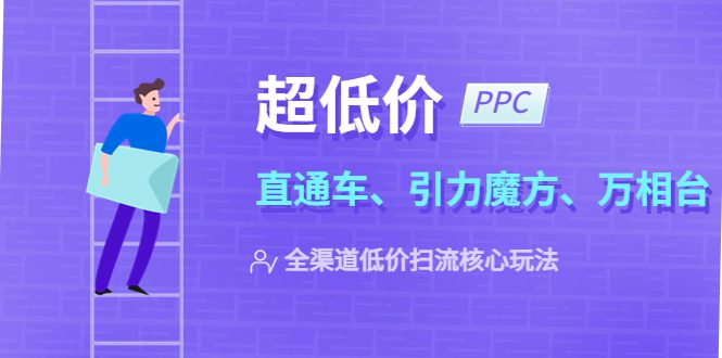 （5659期）2023超低价·ppc—“直通车、引力魔方、万相台”全渠道·低价扫流核心玩法