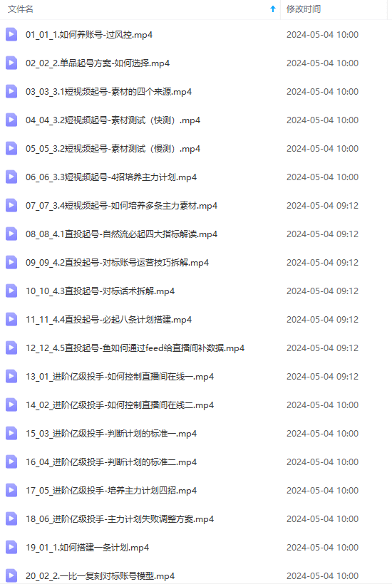 （10297期）2024单品正价起号，直播素材投流选品：选品课+投流课+素材课+卡首屏/100节