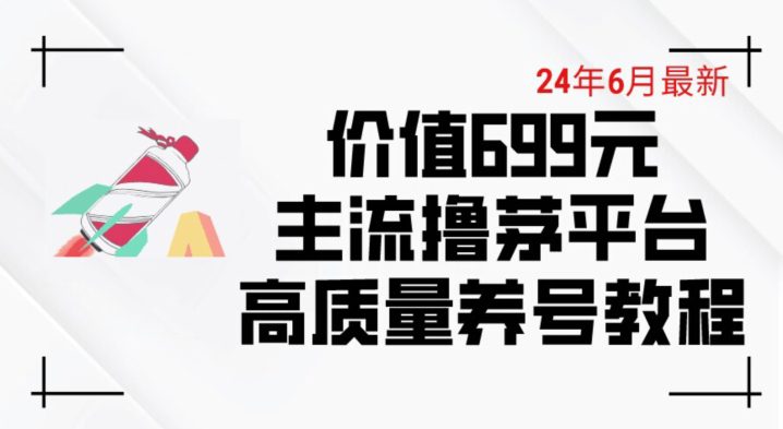 6月最新价值699的主流撸茅台平台精品养号下车攻略