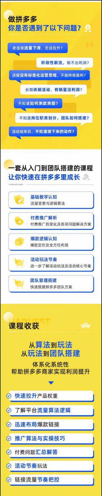 拼多多进阶课：极限拉升/盈利突破：从算法到玩法 从玩法到团队搭建（18节）