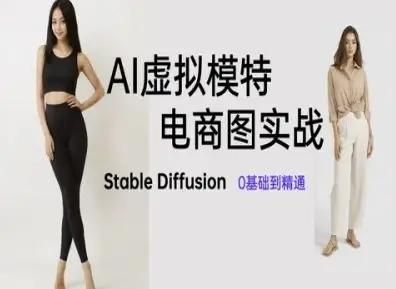 AI虚拟模特电商图实战，AI绘画Stable Diffusion 0基础到精通