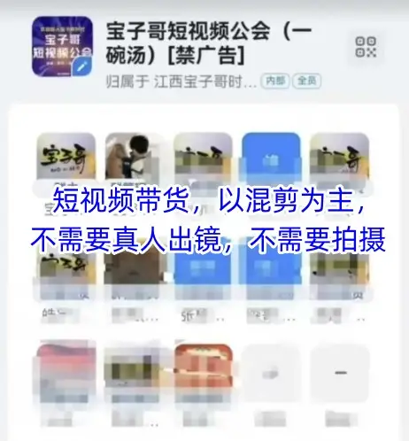 宝子哥头部团队短视频带货，以混剪为主，不需要真人出镜，不需要拍摄