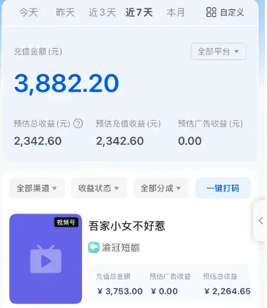 短剧搬砖新玩法，软件批量二创剪辑，7天赚了3800，赶紧做起来【附软件】