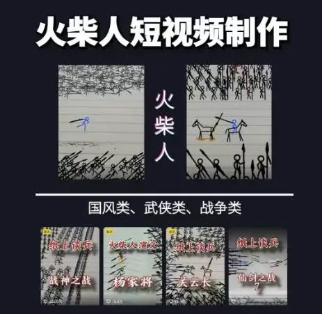 火柴人动画制作教程：从拳脚设计到武器运用，国风短视频新赛道