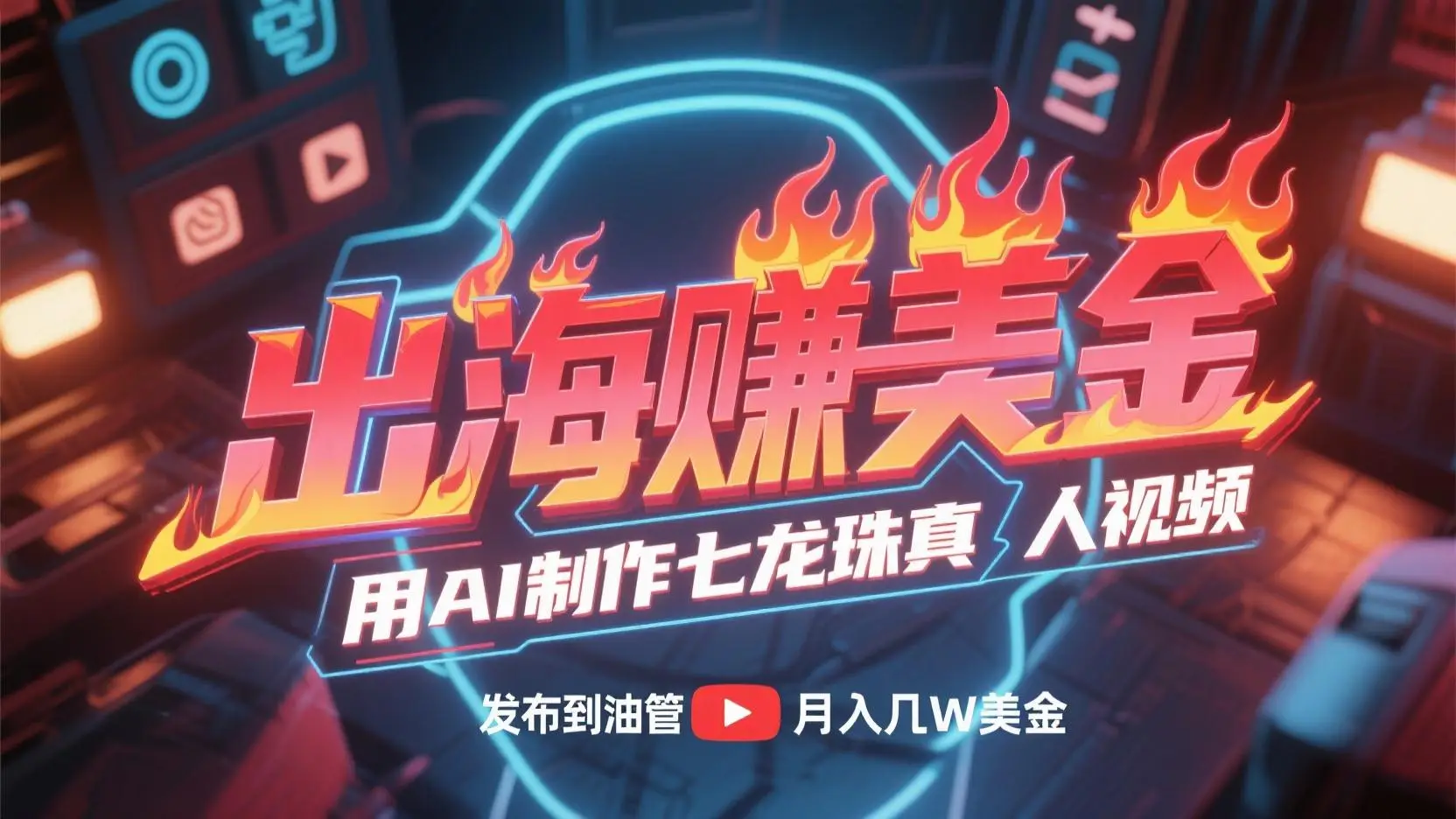 出海赚美金，用AI制作七龙珠真人视频，发布到油管，条条爆火，月入几十K美金