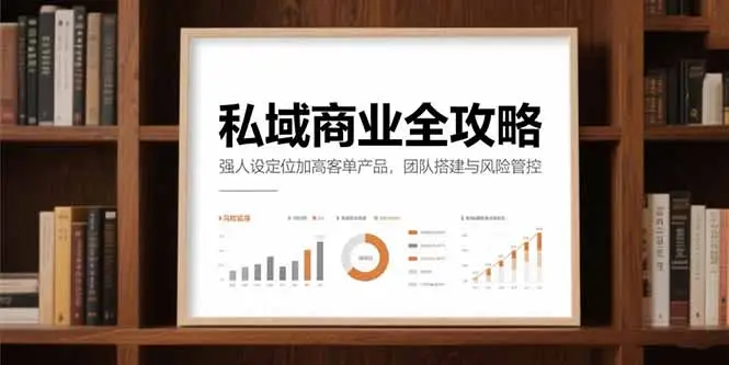 私域商业全攻略，强人设定位加高客单产品，团队搭建与风险管控