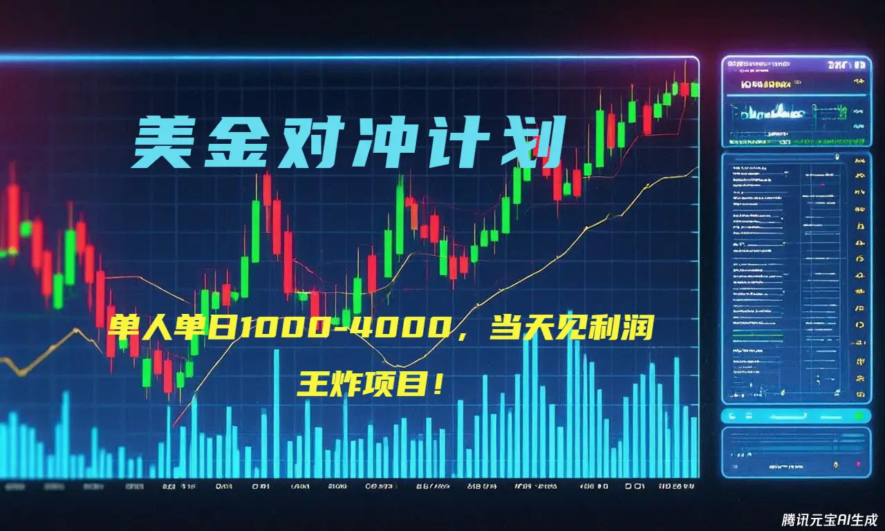 2025年最暴力项目“美金先登计划”最新最强对冲战法，每日实际收益1K-4K