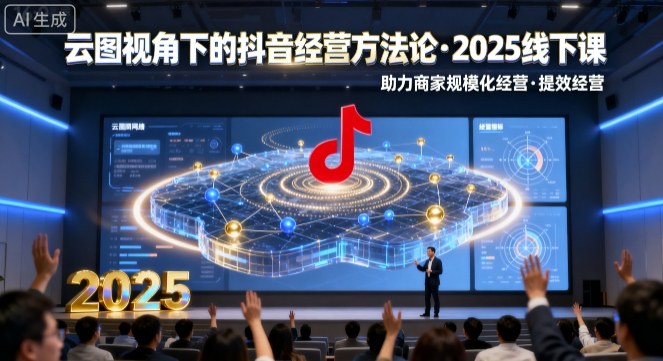 云图视角下的抖音经营方法论，2025线下课，助力商家规模化经营，提效经营(录音+字幕)