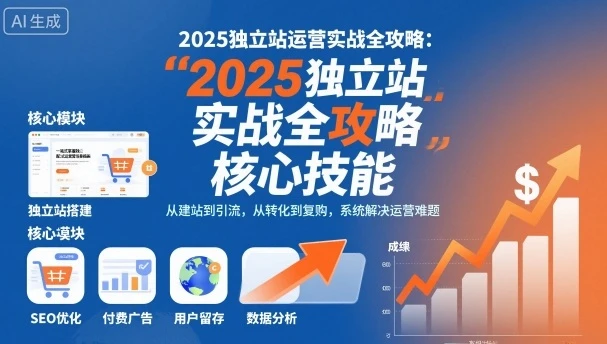 【精】2025独立站运营实战全攻略，一站式掌握独立站运营核心技能