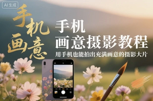 【精】手机画意摄影教程，用手机也能拍出充满画意的摄影大片