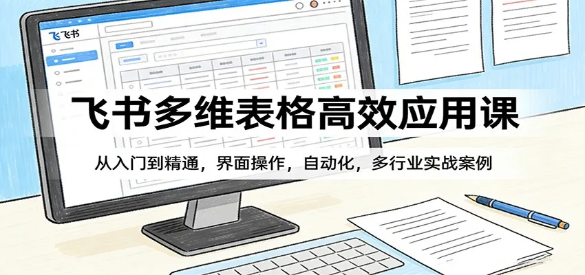 飞书多维表格高效应用课：从入门到精通，界面操作，自动化，多行业实战案例