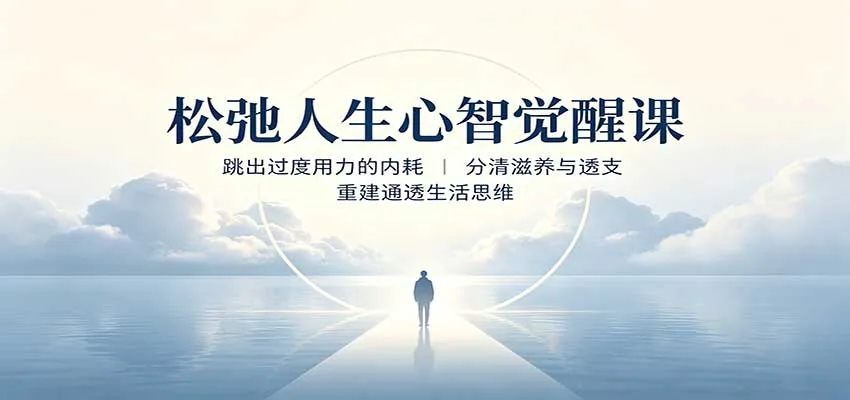 松弛人生心智觉醒课:跳出过度用力的内耗,分清滋养与透支,重建通透生活思维