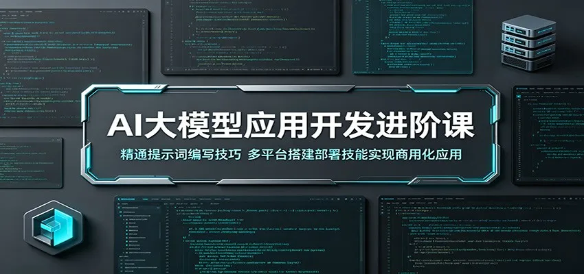 AI大模型应用开发进阶课:精通提示词编写技巧,多平台搭建部署技能实现商用化应用