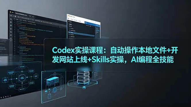 （19009期）Codex实操课程：自动操作本地文件+开发网站上线+Skills实操，AI编程全技能
