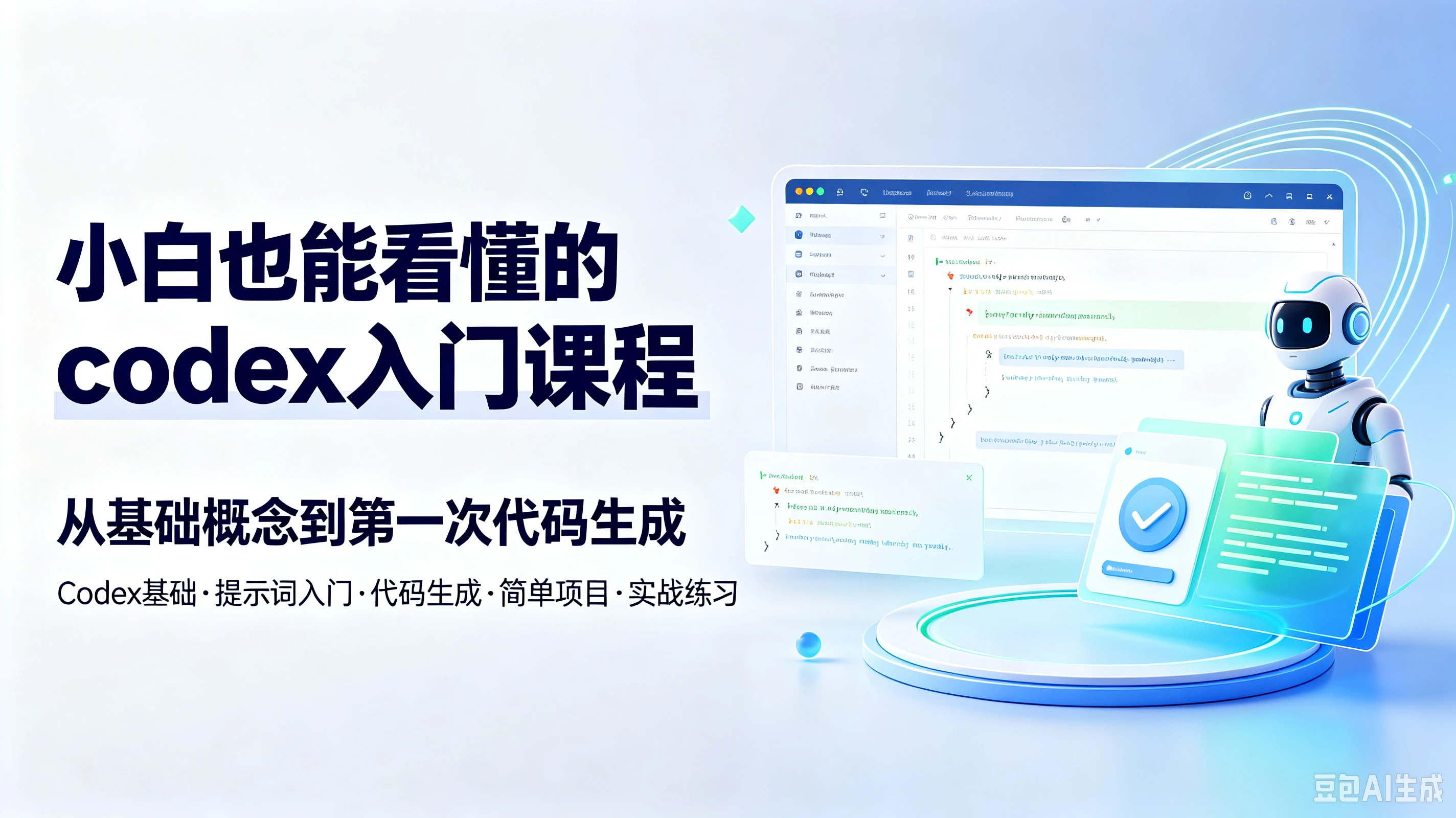 【精】小白也能看懂的codex入门课程,从基础概念到第一次代码生成 【精】小白也能看懂的codex入门课程,从基础概念到第一次代码生成