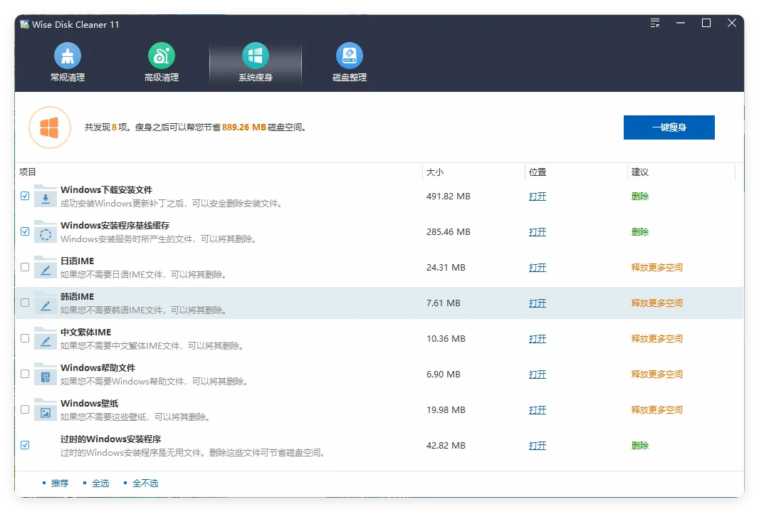 Wise Disk Cleaner v11.3.5.855绿色版