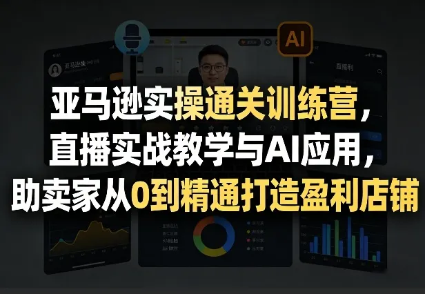 亚马逊实操通关训练营,直播实战教学与AI应用,助卖家从0到精通打造盈利店铺(更新5月23日) 亚马逊实操通关训练营,直播实战教学与AI应用,助卖家从0到精通打造盈利店铺(更新5月23日)