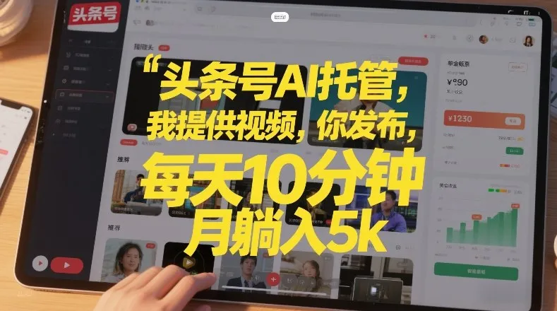 头条号AI托管，我提供视频，你发布，每天10分钟，月躺入5k+【揭秘】