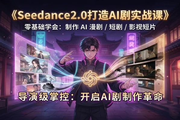 【精】Seedance2.0打造AI剧实战课,导演级掌控:开启AI剧制作革命 【精】Seedance2.0打造AI剧实战课,导演级掌控:开启AI剧制作革命