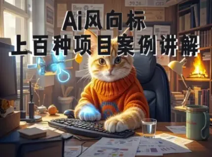 【精】Ai风向标-附100种项目案例玩法-0基础小白到大神ai视频商业应用教学（26年4月更新）