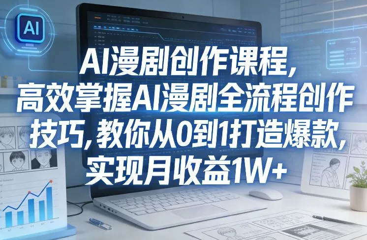 某社群AI漫剧创作课程,高效掌握AI漫剧全流程创作技巧,教你从0到1打造爆款,实现月收益1W+ 某社群AI漫剧创作课程,高效掌握AI漫剧全流程创作技巧,教你从0到1打造爆款,实现月收益1W+