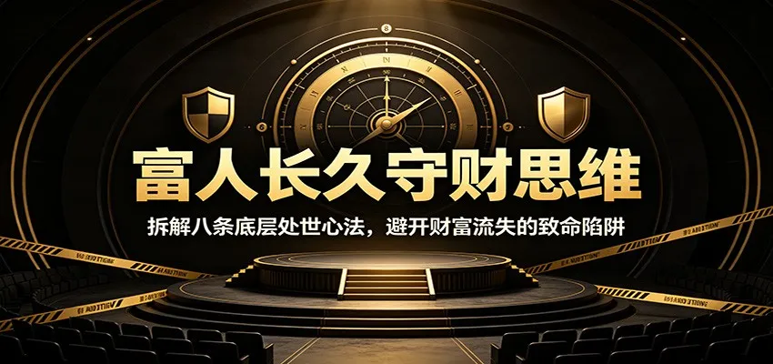 富人长久守财思维:拆解八条底层处世心法,避开财富流失的致命陷阱