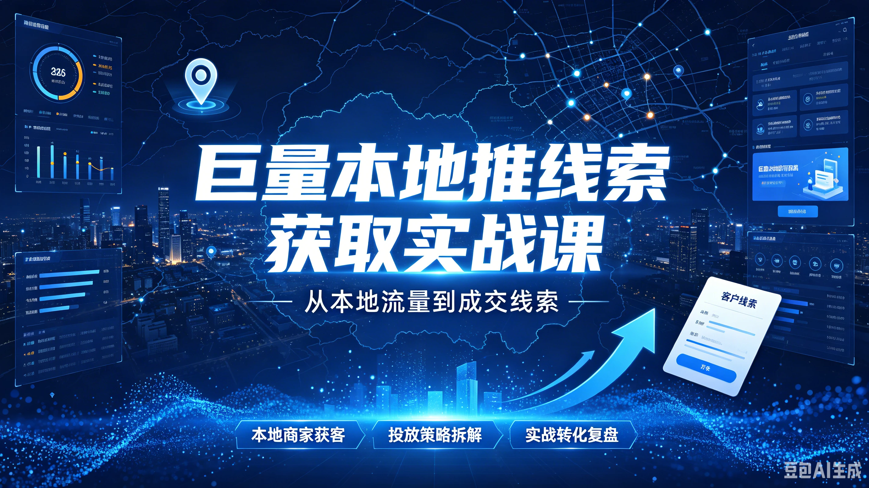 【精】巨量本地推线索获取实战课，从曝光到线索的增长闭环，本地商家获客实战指南
