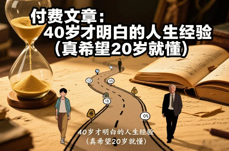 付费文章:40岁才明白的人生经验(真希望20岁就懂) 付费文章:40岁才明白的人生经验(真希望20岁就懂)