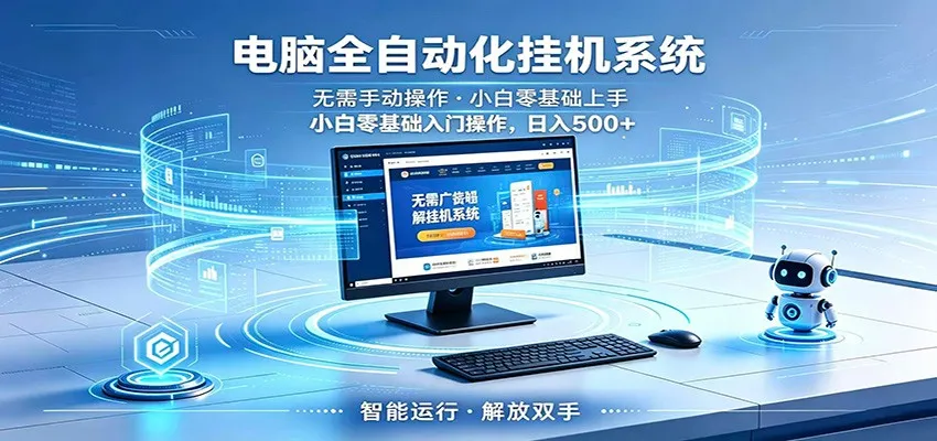 智能广告挂机无需值守，小白上手轻松实现每日增收