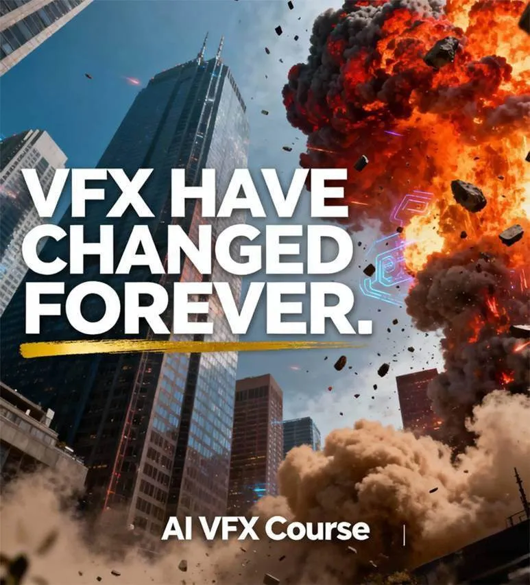 （17212期）AI视觉特效（AI VFX）实战课：运用前沿工具高效制作电影级爆炸、火焰、烟雾、环境和角色特效
