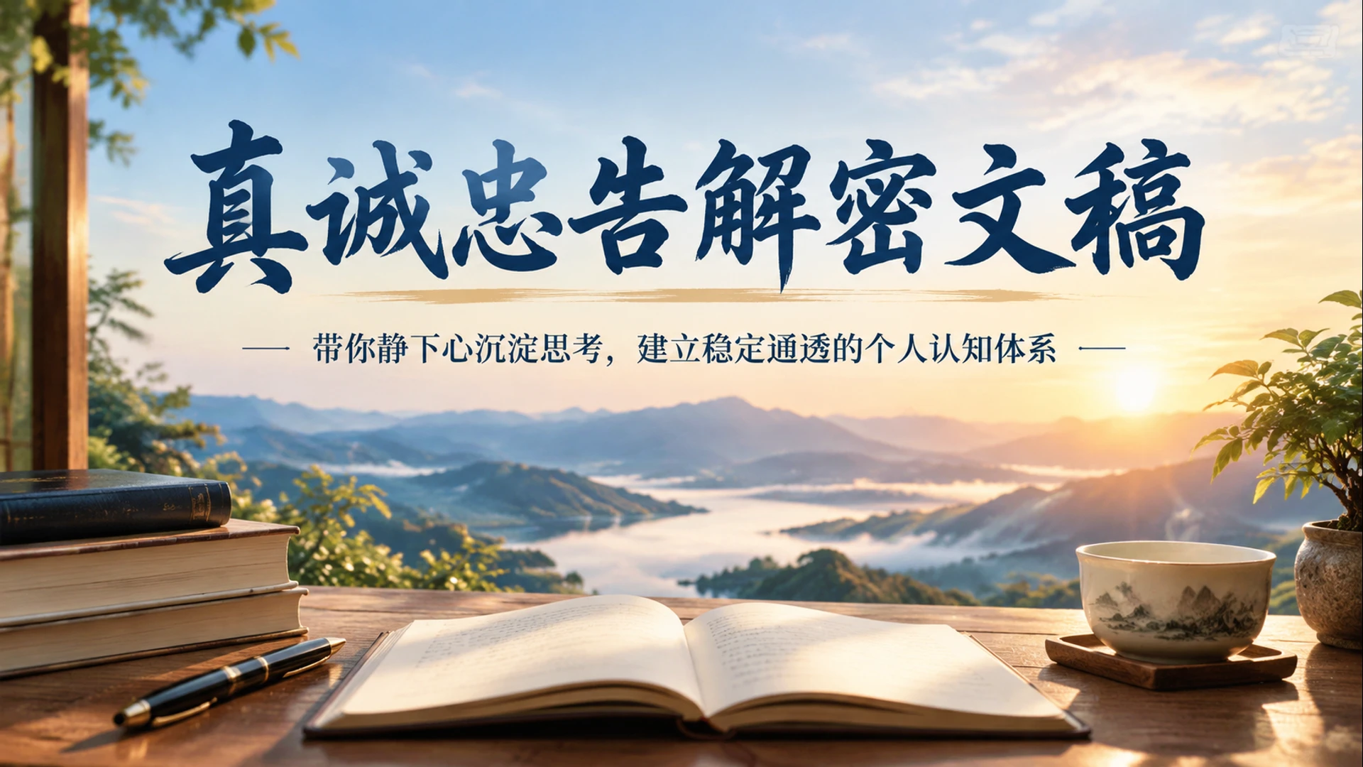 真诚忠告解密文稿,带你静下心沉淀思考,建立稳定通透的个人认知体系 真诚忠告解密文稿,带你静下心沉淀思考,建立稳定通透的个人认知体系