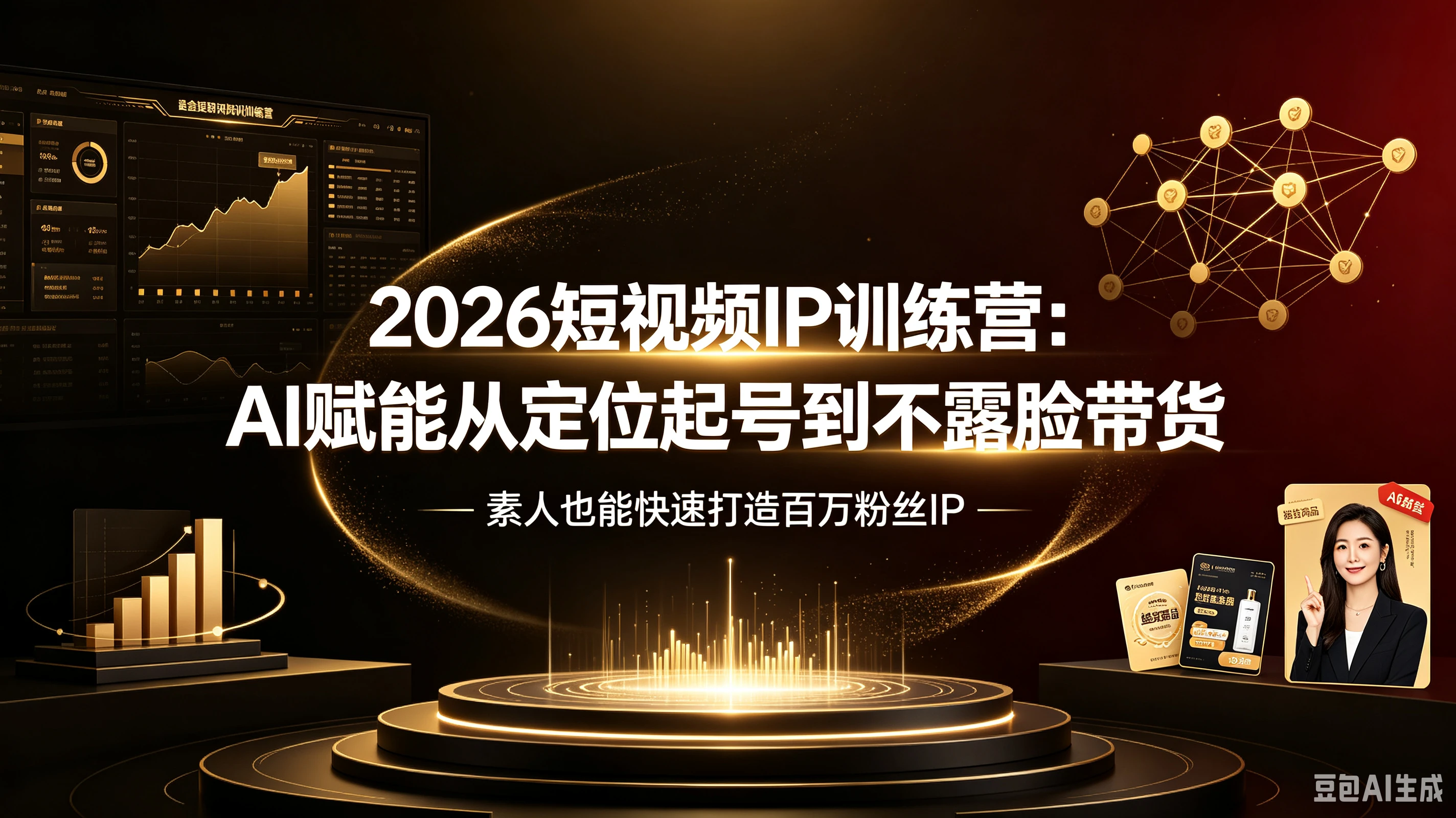 【精】2026短视频IP训练营：AI赋能从定位起号到不露脸带货，素人也能快速打造百万粉丝IP