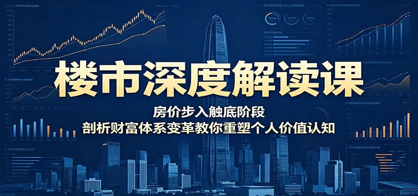 楼市深度解读课：房价步入触底阶段，剖析财富体系变革教你重塑个人价值认知