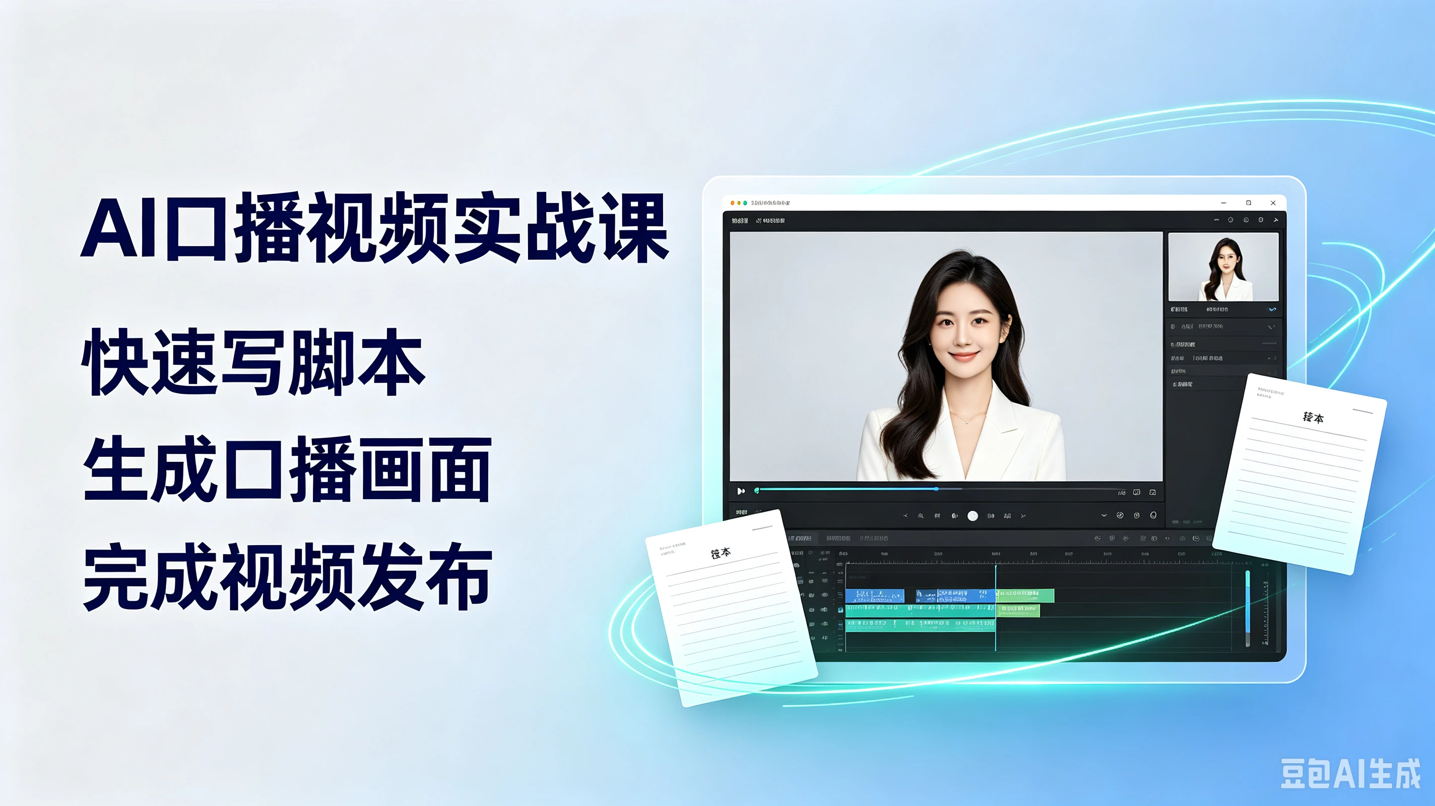 【精】AI口播视频实战课,快速写脚本、生成口播画面、完成视频发布 【精】AI口播视频实战课,快速写脚本、生成口播画面、完成视频发布